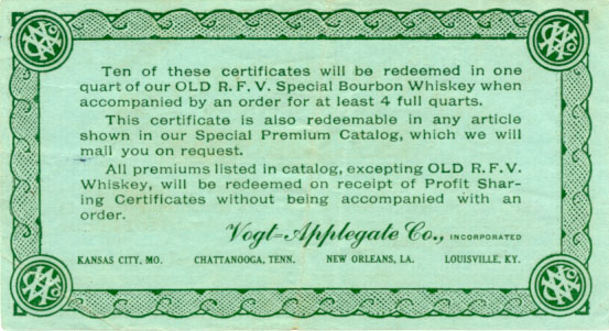 Vogt-Applegate profit sharing certificate
